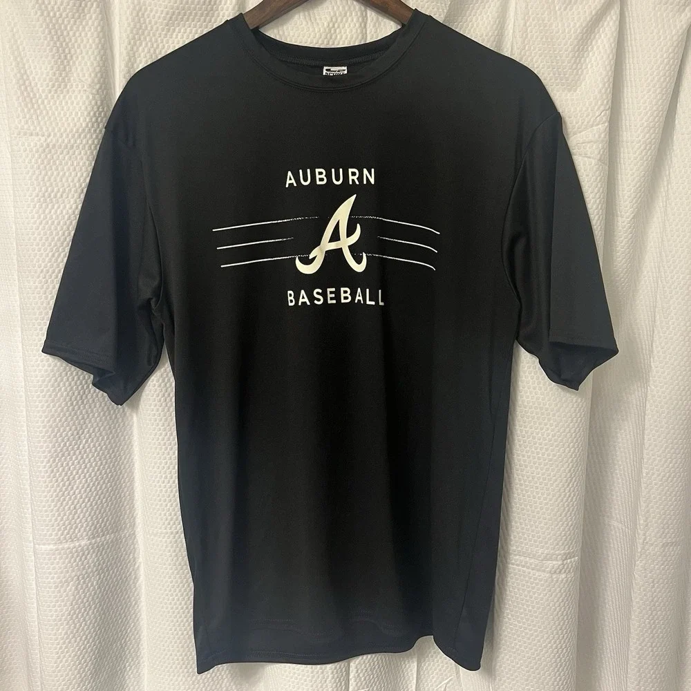 C2 Auburn Baseball Tigers Tee Shirt NCAA DriFit Style Large RARE Player Issue EC